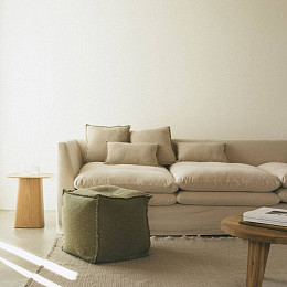 Подушка-пуф Лорена Каналс (Lorena Canals) "Этнос", хаки, 45 х 45 х 45 см